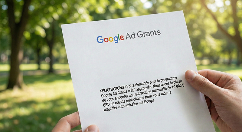 Acceptation du Google Ad Grants