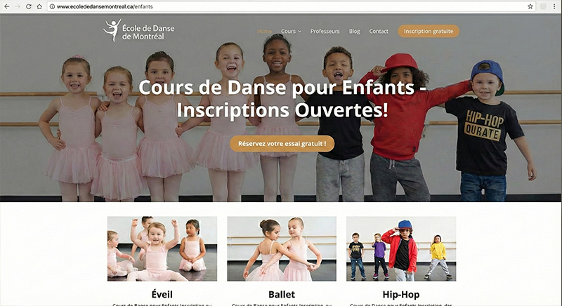 Landing page google Ads